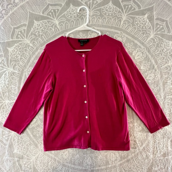 Ralph Lauren | Sweaters | Ralph Laurenhot Pink Cardigan Y2k Dark